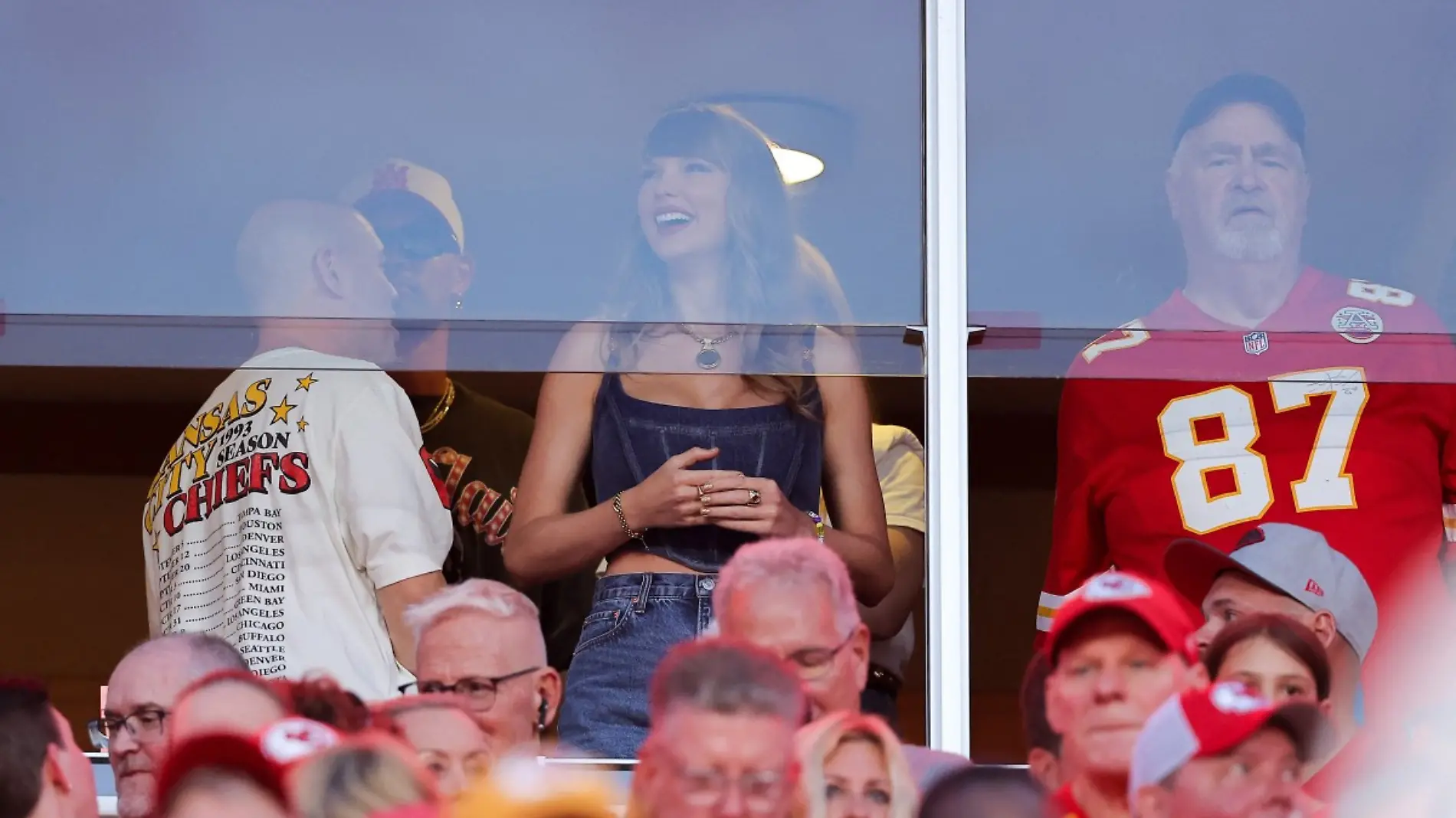 Taylor Swift en el partido de Kansas